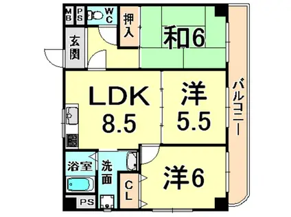 PLANDOLEYUNE(3LDK/2階)の間取り写真