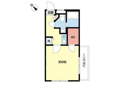 ドーム行徳(1K/3階)の間取り写真