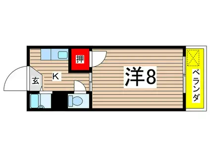 旭ハイツ(1K/2階)の間取り写真