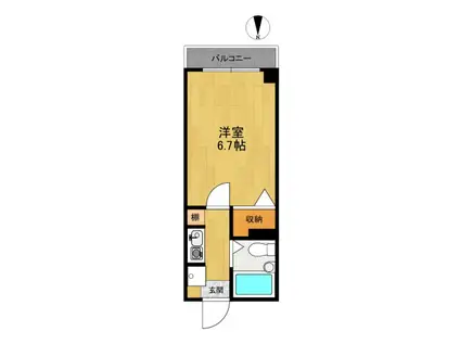 アベニュー林(1K/3階)の間取り写真