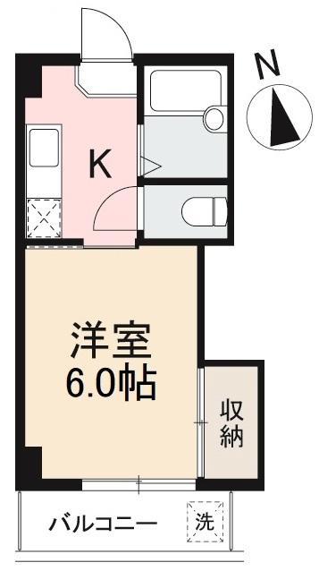 サンコート栗林南(1K/5階)の間取り写真