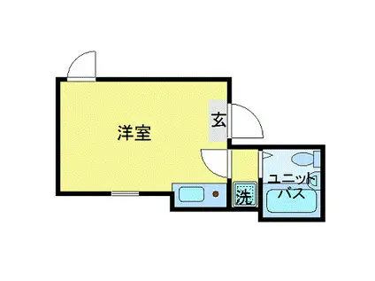 ゼネラルハイツ北千住(ワンルーム/1階)の間取り写真