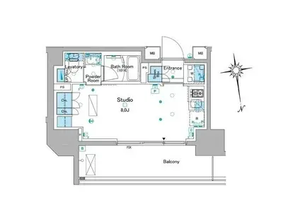 ルフォンプログレ品川大井(ワンルーム/7階)の間取り写真