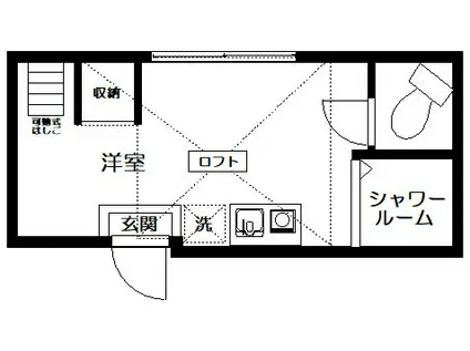 アーバンプレイス早稲田VI(ワンルーム/2階)の間取り写真