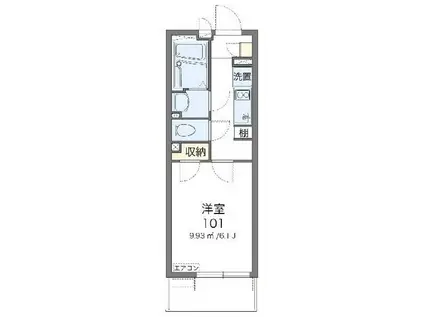 クレイノフラーズ アント ルポ(1K/3階)の間取り写真