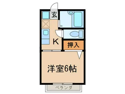 STハイムテオドールⅡ(1K/1階)の間取り写真