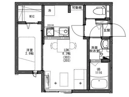 ケイアイ レジデンス 西八王子 4(1LDK/2階)の間取り写真