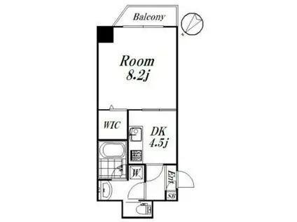 大裕ビル(1DK/1階)の間取り写真