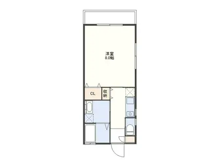 サンビュウ潮見(1K/2階)の間取り写真