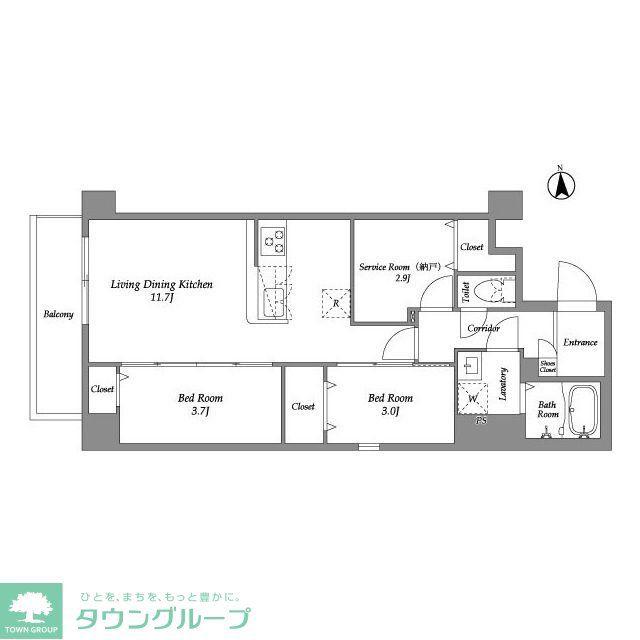 アルファコート葛西(2SLDK/5階)の間取り写真