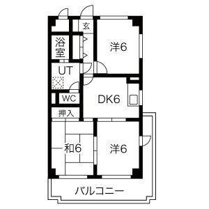 グランドールエコー(3DK/4階)の間取り写真