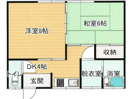 ステラ柏崎(2DK/1階)の間取り写真