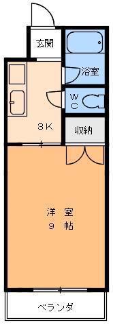 サンコート桑原(1K/3階)の間取り写真