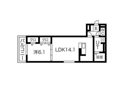 サンフェリーチェ(1LDK/1階)の間取り写真