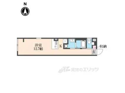 アイリス清水五条(ワンルーム/2階)の間取り写真