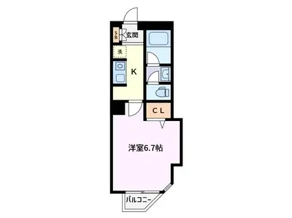 ボクんち・あやせ(1K/1階)の間取り写真