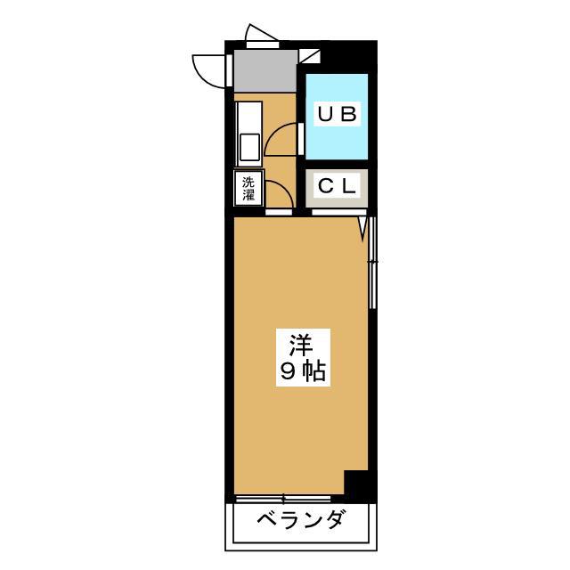 GHビル(1K/5階)の間取り写真