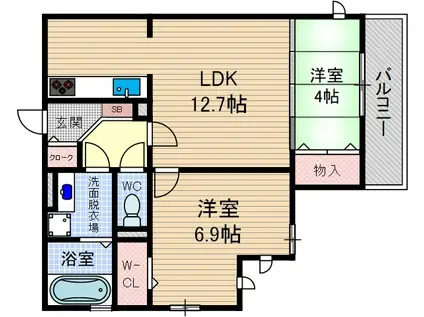 CASA FILANTE VOL.II(2LDK/3階)の間取り写真