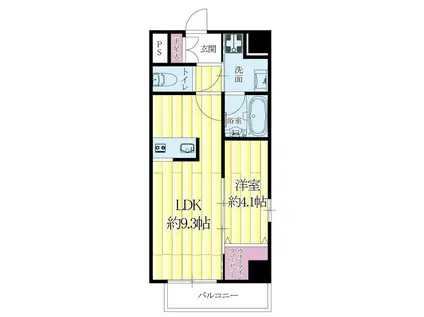 エールグラン吹田片山町(1LDK/5階)の間取り写真
