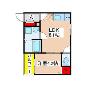 MYノアーヴェ(1LDK/3階)の間取り写真