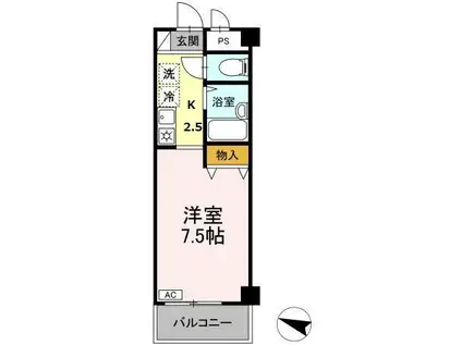 湘南ABS I(1K/3階)の間取り写真