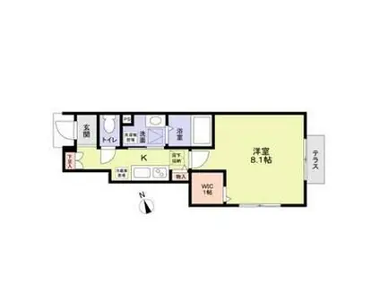 MONT LAITMNE YASHIO(1K/1階)の間取り写真