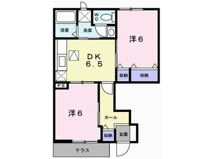 レジデンス東蒲田(2DK/1階)の間取り写真