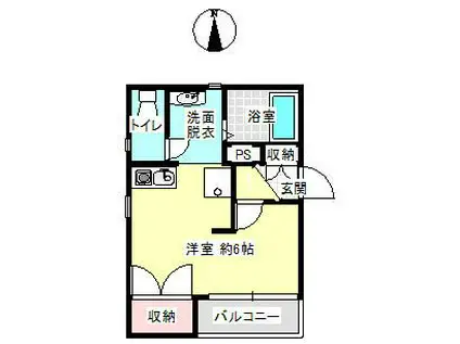 シャングリラ町田(ワンルーム/1階)の間取り写真