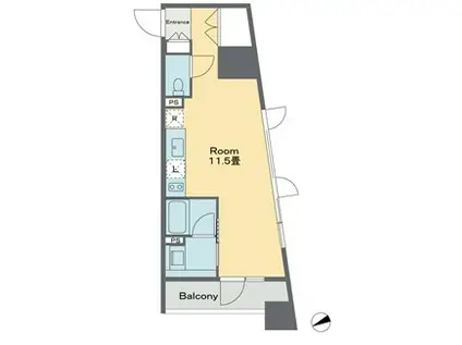 ベルファース戸越スタティオ(ワンルーム/7階)の間取り写真