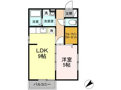 グラン・シャリオ(1LDK/2階)の間取り写真