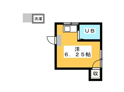 サンライズ(ワンルーム/2階)の間取り写真