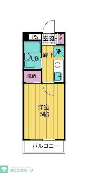 第10ヤオキマンション(1K/3階)の間取り写真