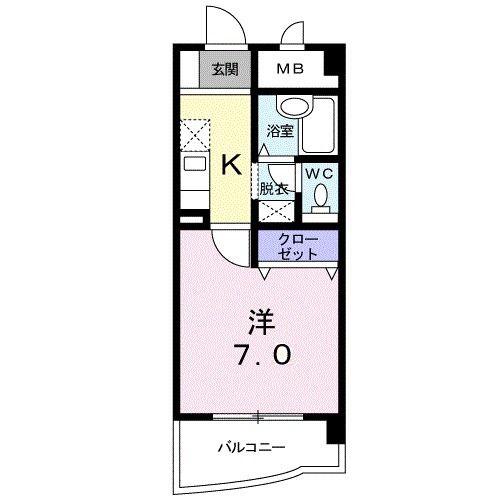 CITYLIFEKAKU(1K/3階)の間取り写真