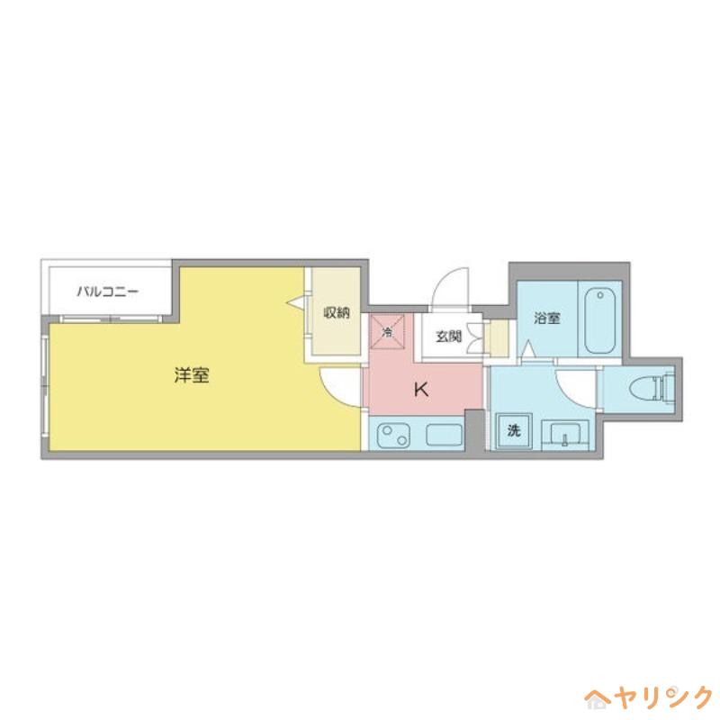 サンフォレスタ(1K/1階)の間取り写真