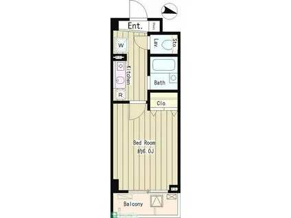 セレーノ武蔵野(ワンルーム/3階)の間取り写真