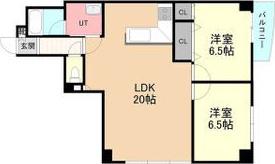 恒志堂手稲ビルII(2LDK/4階)の間取り写真