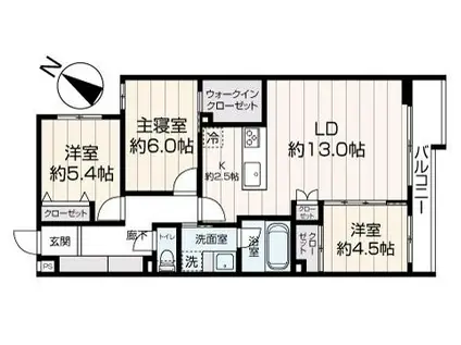 SーRESIDENCE南円山BLAZE(3LDK/3階)の間取り写真