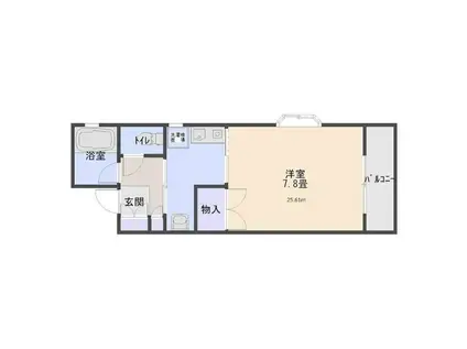 アークヴィラ(1K/2階)の間取り写真