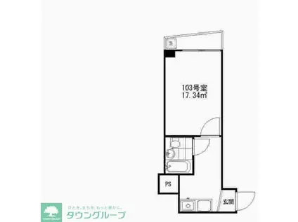 メゾン生麦(1K/1階)の間取り写真