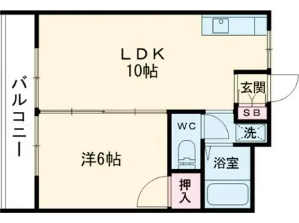 権藤ビル(1LDK/1階)の間取り写真