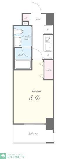 RESIDENCE OMIYA HIKAWASANDO(1K/8階)の間取り写真
