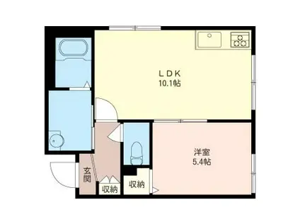 YS SQUARE(1LDK/1階)の間取り写真