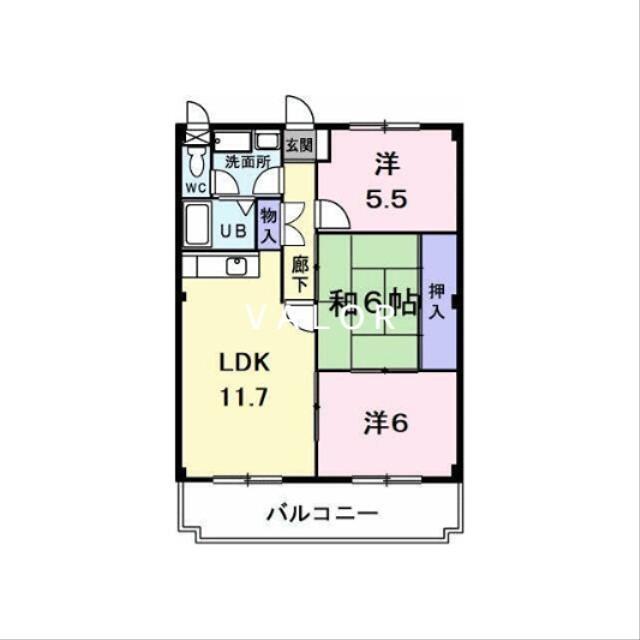 コートヒルズ(3LDK/2階)の間取り写真