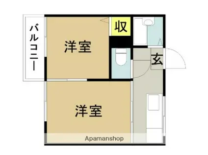 メゾンYD(1DK/3階)の間取り写真