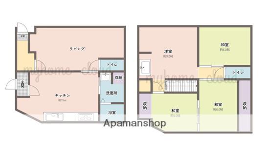 横須賀市鷹取戸建(4LDK/1階)の間取り写真