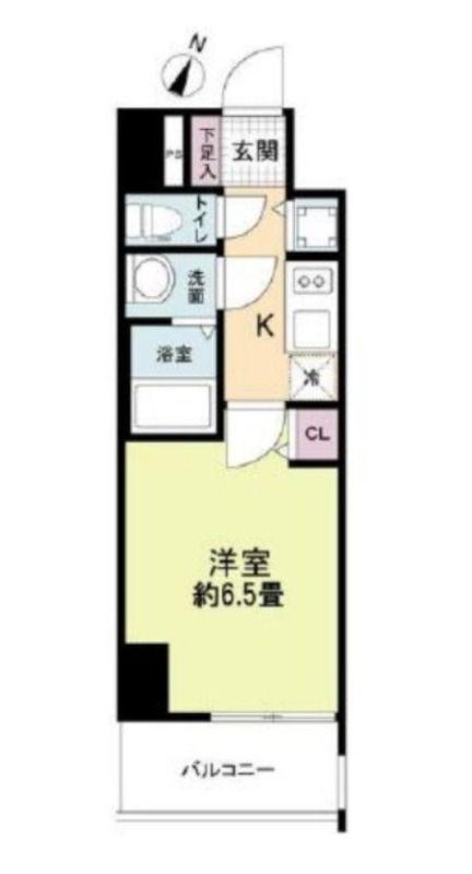 エス・キュート京町堀(1K/10階)の間取り写真