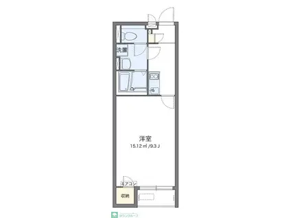 クレイノレジデンス木下(1K/1階)の間取り写真