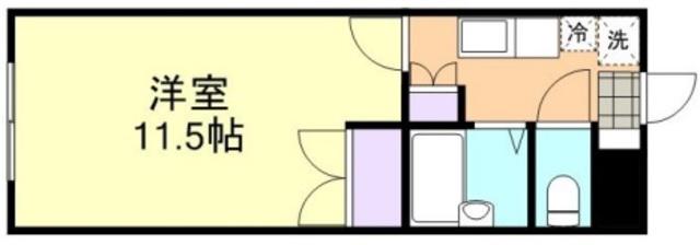 倉敷ライフ・キャンパスA棟(1K/4階)の間取り写真