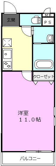 フジパレス市駅東VI番館(1K/1階)の間取り写真