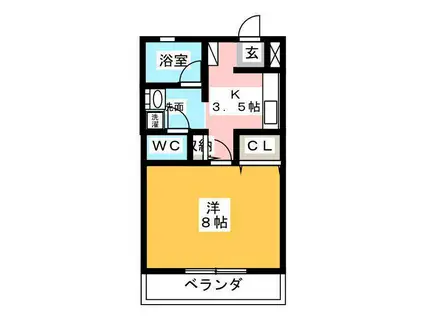 サントラピーヌ(1K/3階)の間取り写真